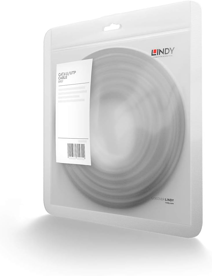 Lindy 10m Cat.6 U/UTP Ethernet Cable, Grey - Image 4
