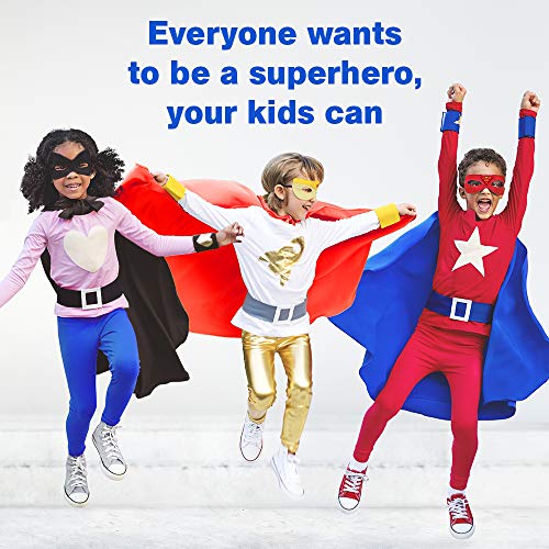 Superheroes Costume Set for Kids, Boys, Girls - 8-Piece Set - Dress-Up Group -Party Supplies-Durable, Materials - Thumbnail 5