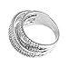 Lavencious Impression Twist Rings Wedding Party Statement Micro Pave CZ Cocktails Size 5-12