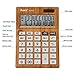 KARCE KC-DX640-10, 10-Digits Desktop Calculator, Wood Color