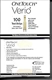 One Touch Verio Diabetic Test Strips, DME White Box, 100 Ct.