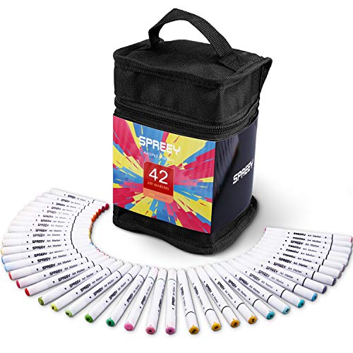 42 Colors Alcohol Art Markers Dual Tip Sketch Alcohol Markers for