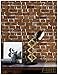 HAOKHOME Peel and Stick Vintage Faux Brick Wallpaper Removable 17.7in x 9.8ft Brown/White/Black Vinyl Textured Self Adhesive Wall Paper Design for Home Walls Kitchen Decorations