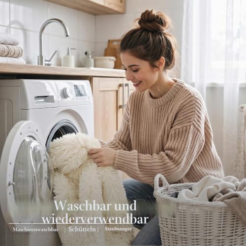 Hochflor Teppich Flauschig Creme Teppich Wohnzimmer Rund 100CM Teppiche Schlafzimmer Anti-Rutsch Bettvorleger Teppiche Weich rutschfest für Kinderzimmer