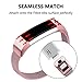 POY Metal Replacement Bands Compatible for Fitbit Alta and Fitbit Alta HR, Milanese Loop Stainless Steel Bracelet Smart Watch Strap with Unique Magnet Lock, Small Rose Pink