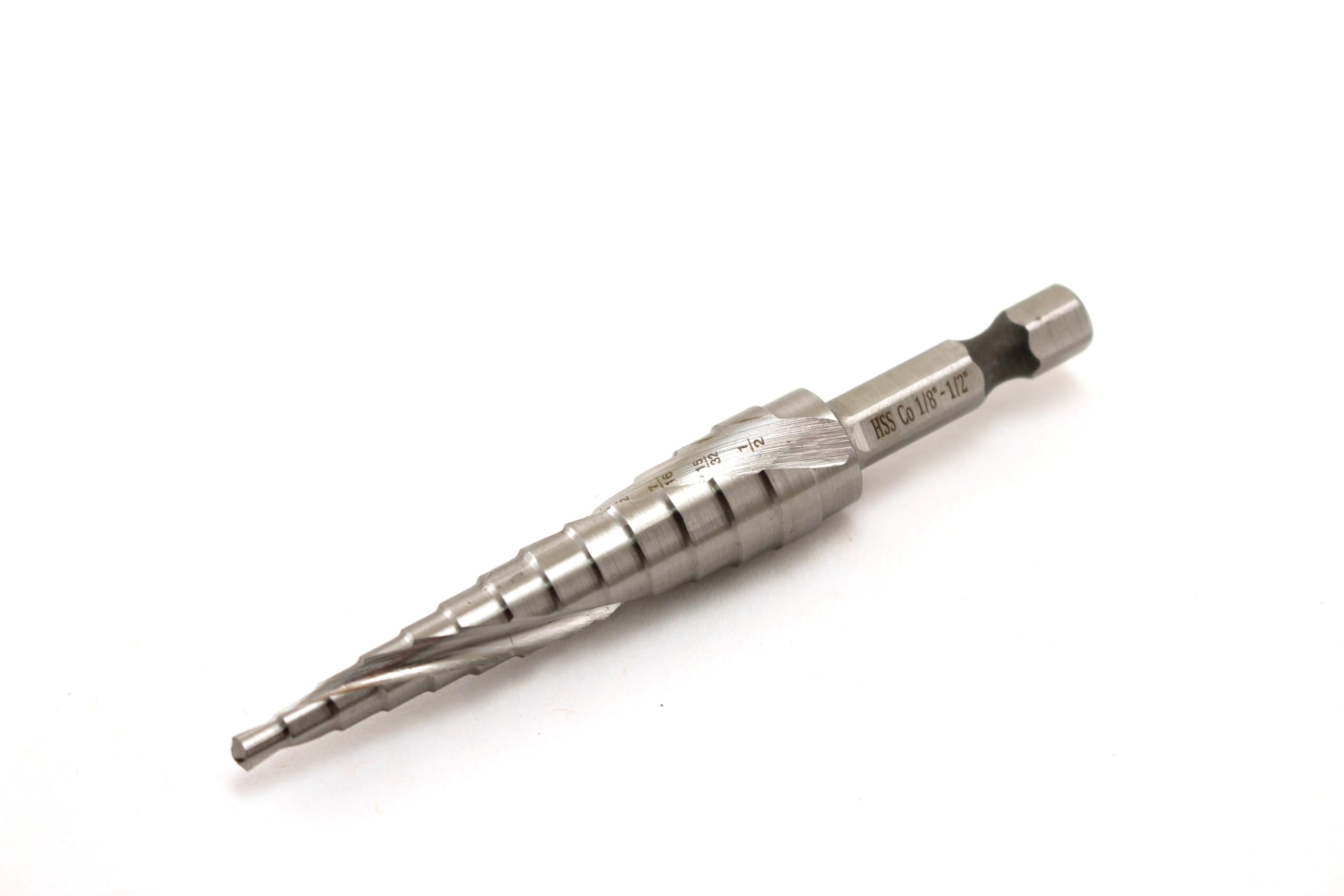 TEMO M35 Cobalt Spiral Flute Step Drill, 13 Size