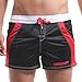 DESMIIT Men's Surf Runner Mesh Short with Pocket Black, US XL Asia XXL, Waist: 36