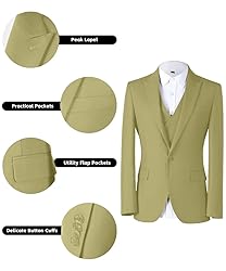 Men's Suits 3 Piece Slim Fit Double Breasted Tuxedo