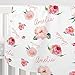 Personalized Fleece Baby Girl Blanket, Coral Pink Floral