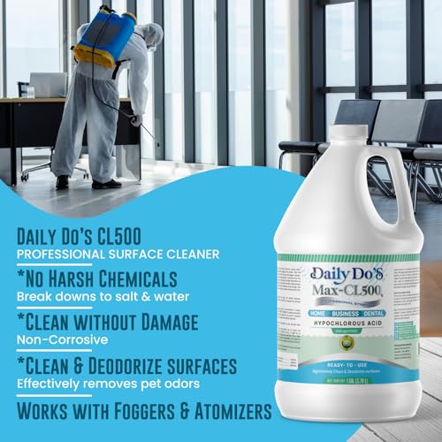 Daily Do's Hypochlorous Acid (HOCl) Multi-Purpose Cleaner | 500ppm | 4L Value Size | Professional Strength, Alcohol-Free & Non-Staining