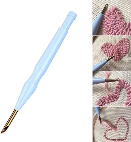 Crazywind Adjustable Punch Needle Stitching Kit Rug Yarn Needle Embroidery Pen Felting Threader Needles