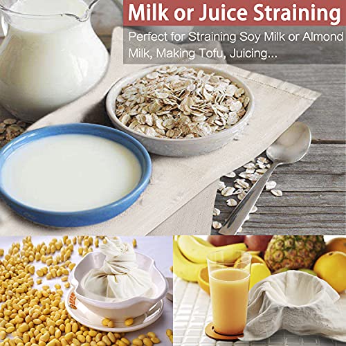 Olicity Cheesecloth, Grade 100, 20x20Inch Hemmed Cheese Cloths for