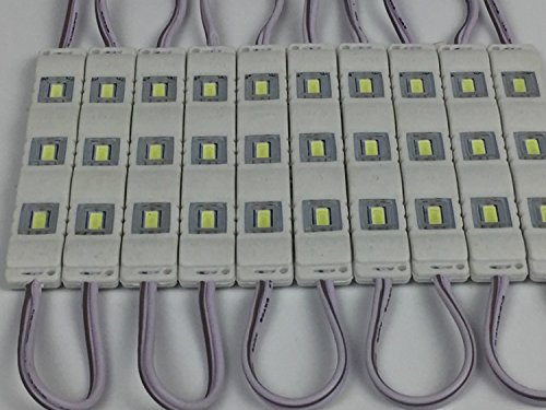 CO-RODE 40Pcs Waterproof 12v Injection 5730 SMD LED Module Light Lamp with lens for LED Channel letter Pure White