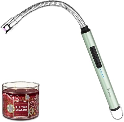 SUPRUS Candle Lighter USB Rechargeable Arc Lighter 360° Neck Stainless Steel