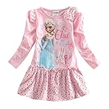 Coralup Little Girls Long Sleeve Skirt Cotton Dress