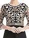 MANER Women Chiffon Beaded Sequin 3/4 Sleeve Long Gowns Prom Evening Bridesmaid Dress