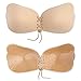 [NEW VERSION FBA] Adhesive Bra, Push Up Strapless Bra with Drawstring Reusable Invisible Silicone Backless Bras for Women (Cup B, Nude)