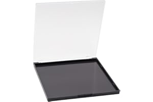 AJLTPA Magnetic Makeup Palette with Frosted Clear Top, Empty Eyeshadow Palettes depots Travel Storage Box with 40Pcs Adhesive Metal Stickers for DIY Cosmetics Powder (Large - 5.72" x 5.98")