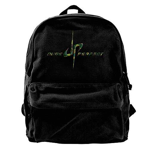 Nndog Dude Perfect Team Logo Unisex Canvas Backpack Travel Bag School Bag