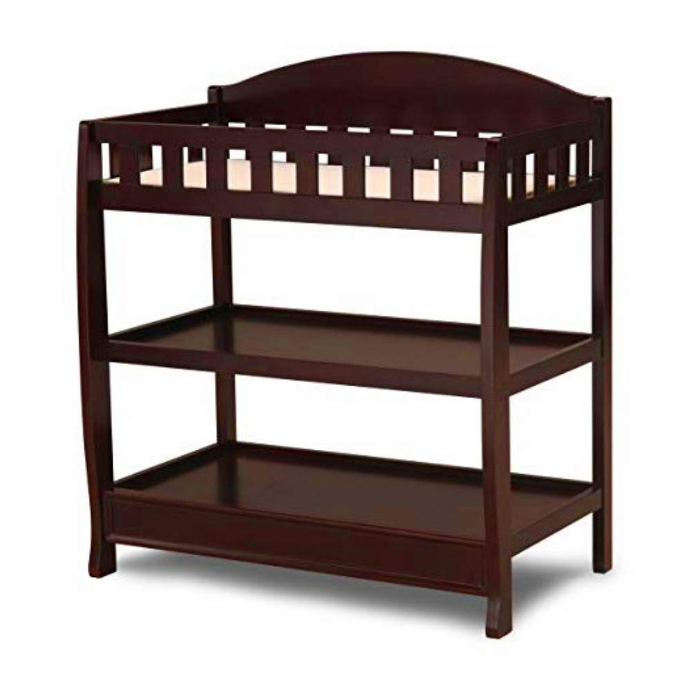 changing table dark wood