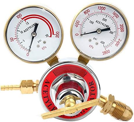 SKYTOU Welding Gas Welder Acetylene Regulator Compatible with Harris Victor Torch Cutting Kits CGA 510