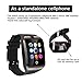 Touch Screen Bluetooth Smart Watch with Camera, Unlocked Watch Cell phone for Android/IOS/ Samsung /iPhone/ Huawei/HTC/ Sony/Nexus (Black)