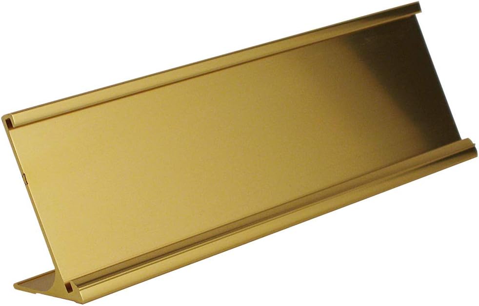 Name Plate Desk Holders (Yellow Gold, 2x12) Office Products