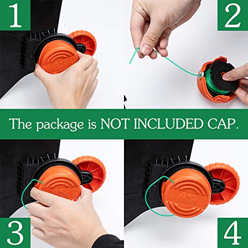 FutureWay String Trimmer Replacement Spool Line 0.08” GH3000 GH3000R LST540, Weed Eater String Autofeed Spool Line 20ft Compatible with Black Decker SF-080, Cordless Trimmer Edger Replacement (6 PCS) - Thumbnail 4