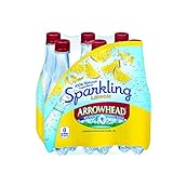 Arrowhead Sparkling Mountain Spring Water, Lemon,16.9 Fl oz,6 Count