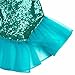 FEESHOW Little Girls Mermaid Tail Costumes Outfits Bikini Swimsuit Top with Shiny Skirt Set Purple Green 8