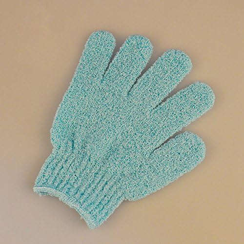 Fugou Exfoliating Scrubber Glove Dead Skin Cell Remover Body Spa Massager Bath Sponge Nylon Gloves for Shower for Men and Women (1 Pair Set) (Green) by Fugou