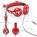 iClever Kids Headphones for Christmas, Wired On-Ear Headsets with Removable Deer Horn, 85dB Volume Limited, Food Grade Silicone, 3.5mm Audio Jack, Children headphones for Tablets/Phones/Laptop