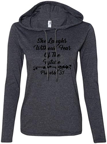 Proverbs 31 Woman - She Laughs Without Fear - Christian Woman Gift | Tshirt Thin Hoodie
