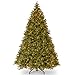 National Tree Company Pre-lit 'Feel Real' Artificial Giant Downswept Christmas Tree, Green, Douglas Fir, White Lights, Includes Stand, 10 feet