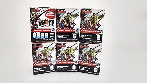 New 6 pack chocolate egg surprise toy DISNEY Marvel Avengers Thor, Captain America, Hulk, Black Widow, Iron Man, Hawkeye