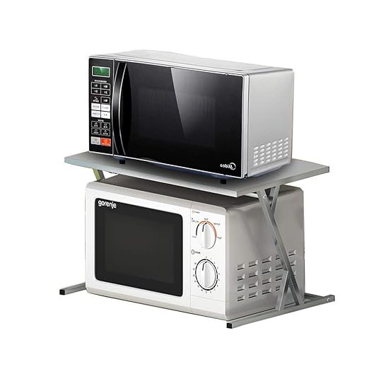 LiTing Cocina Horno de microondas Rack Horno Estante Silver Pot ...