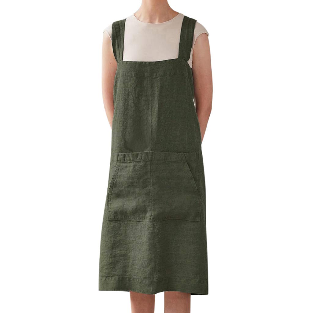army pinafore dress