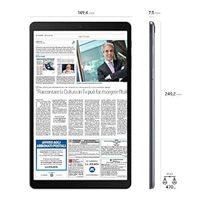 Samsung Galaxy Tab A 10.1, Tablet, Display 10.1" WUXGA, 32 GB Espandibili, RAM 2 GB, Batteria 6150 mAh, LTE, Android 9 Pie, Black [Versione Italiana] - immagine 3