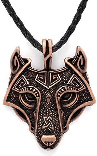 TTKP Norse Vikings Pendant Necklace Norse Wolf Head Necklace Original Animal Jewelry Wolf Head hange