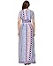 Roiii Womens Vintage Boho Flow Print Button Down Long Sleeves Shirts Loose Tunic Shirts Off-White