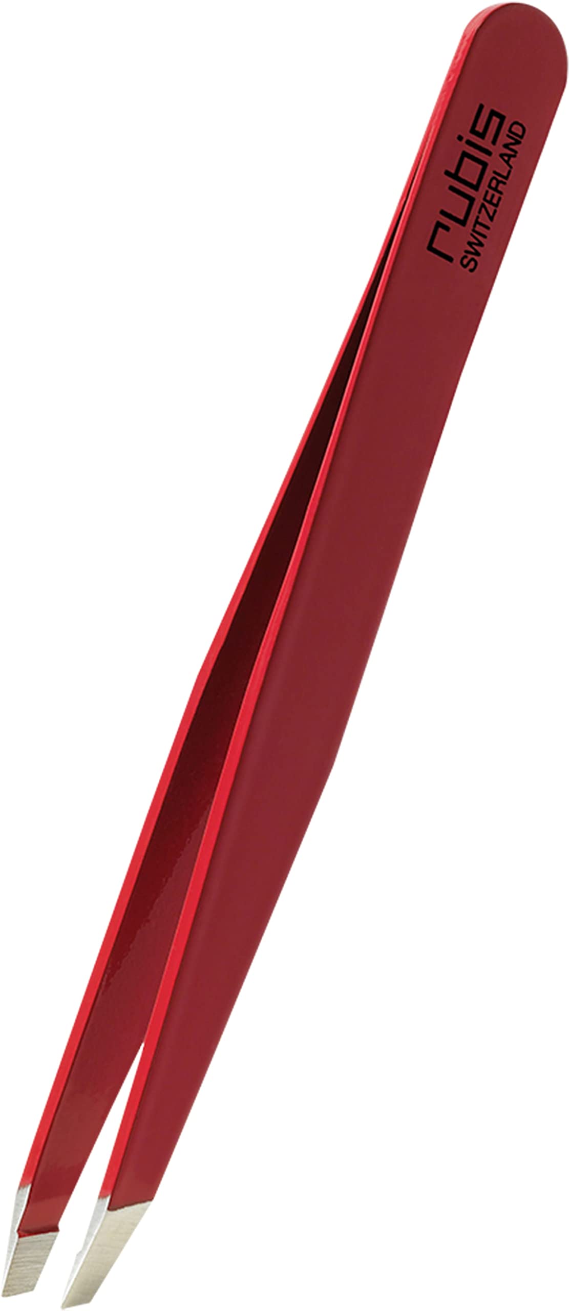 Rubis hair tweezers classic slanted red