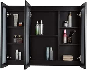 VDSON Armario Medicina de Aluminio Gabinete Puerta Triple Tri-Vista