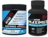 Pump Pack By Naturo Nitro, Decimus Pre-Workout and Maximus Nitric Oxide Tablets Combo Set - One Unit of Each