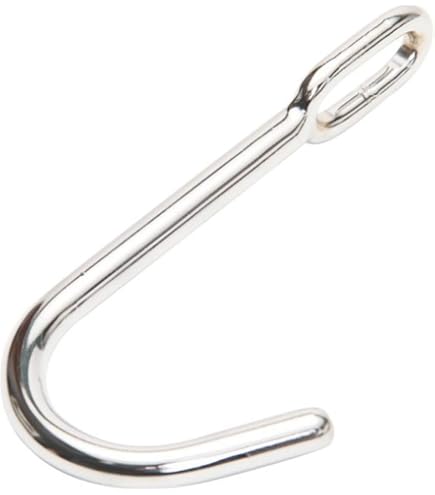 Master Series Anal Hook Stainless Steel Gray, Metal Anal Hook with Ring Connector and Durable Construction : Health & Household