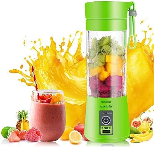 Happenwell Fruit Juicer | Plastic Portable USB Electric Blender Juice Cup - Juice Blender Smoothie Maker Fruit Juicer Bottle(Multicolour)