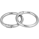 Mozeat Lens 2 Pcs Spring O Ring Clip for Purse Strap 1 Inch Round Snap Clip Key Rings for Keychain Hook Purse Strap Extender Clip