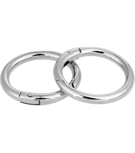 Uxcell Spring Oval Ring – 4-Pack Silver-Tone Snap Clips, Zinc Alloy Keychain Buckle, 38x28mm, For Bags, Purses, Keychains & Crafts