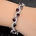 Girl Era Elegant Sexy Red Cubic Zirconia Crystal Waves Tennis Bracelet Charm Bracelets for Womens