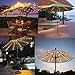 Patio Umbrella Lights Cordless Parasol String Lights with Remote Control 8 Mode LED Umbrella Pole Light Battery Operated Waterproof for 7ft-10ft Umbrella Outdoor Garden Decoration