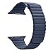 BRG Leather Loop with Adjustable Magnetic Closure Replacement Strap for Apple Watch Series 2 Series 1 Sport and Edition 42mm Medium - Midnight Blue